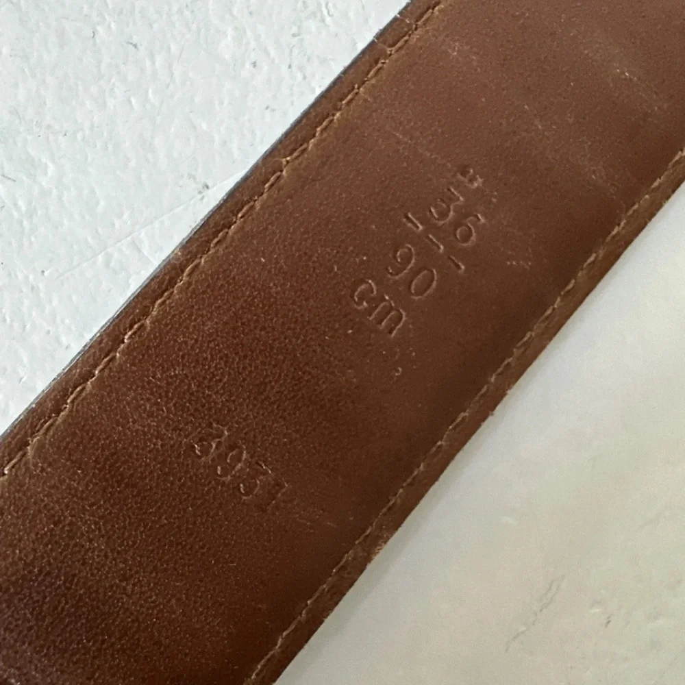 Coach 3931 Leather Belt Size 36 Cowhide Solid Brass